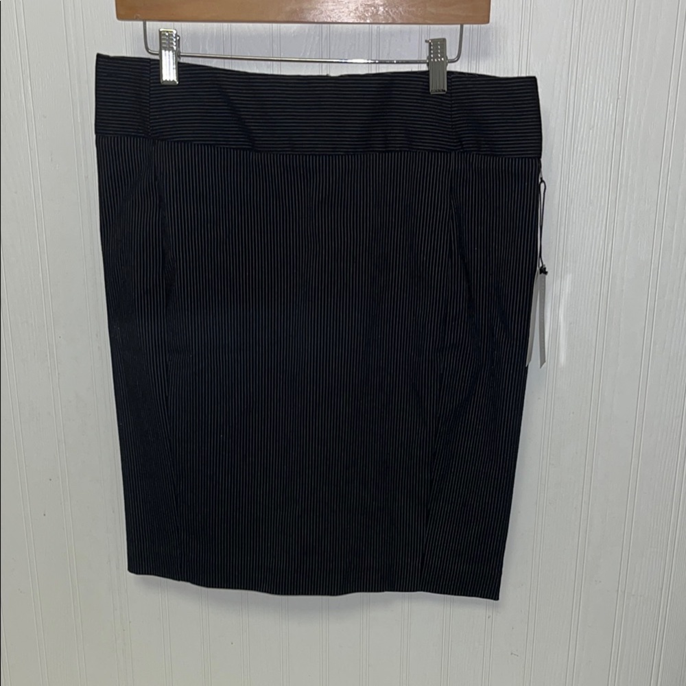 Apt. 9 The Torie Skirt Black Pen Stripe  Skirt Knee-Length